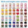 4 Pack Plush Chunky Chenille Yarn for Crocheting, Soft Fluffy Velvet Yarn for Crocheting Amigurumi, Fuzzy Baby Blanket Knitting 400g/524yds Bulky(4 Light Coffee) view 3