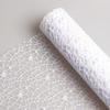1 Roll Jacquard Net Mesh Openwork Floral Wrapping Paper Flower Bouquet Craft Packaging Hollow Net Florist Supplies Flower Bouquet Wrapping Paper for DIY Crafts Bouquet Gift Packaging (White) view 4
