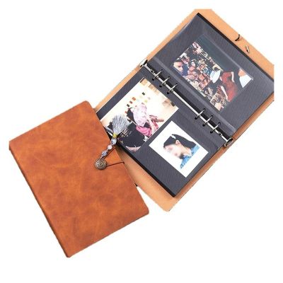 HIONJIN 6 Inch Self Adhesive Vintage Couple Photo Album DIY Card Album Storage Record Scrapbook for Wedding Anniversary Memory Books
