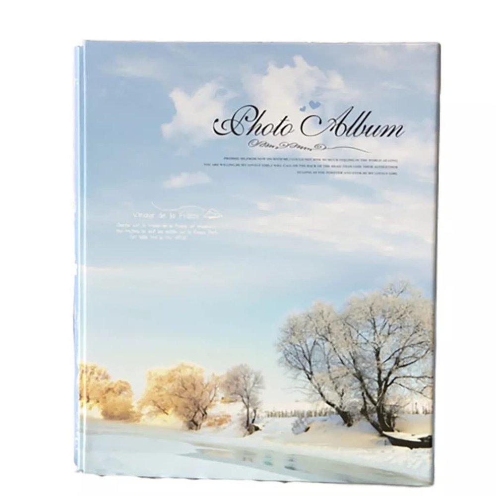 HIONJIN 7-Inch 200 Pieces Insert Photo Album 5X7 Creative Scrapbook Album Album 5R Wedding Photo Albums Stamp Collect Book(D)