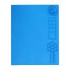 Kids Art Mat Silicone Craft Pad for Activities at Home, School or Travel Non-Slip, Washable, Reusable with Built-in Ruler & Storage Pockets (Blue) view 4