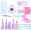Jwthee Beginners Quilling Tools Kit,11 in 1 Quilling Kits Paper Strips Tool Set Quilling Paper Strips Quilling Tool Set Paper Craft Crimper Comb Ruler Pins Border Buddy Set view 1