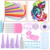 Jwthee Beginners Quilling Tools Kit,11 in 1 Quilling Kits Paper Strips Tool Set Quilling Paper Strips Quilling Tool Set Paper Craft Crimper Comb Ruler Pins Border Buddy Set view 3
