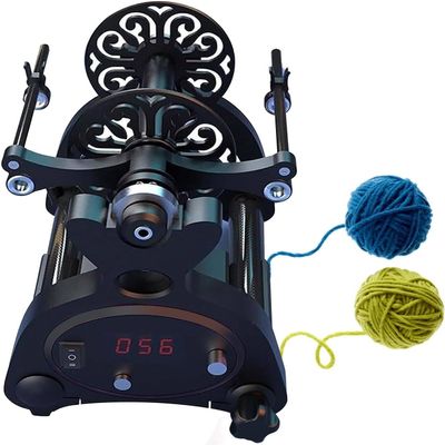ZHLINGQ Electric Spinning Wheel, Yarn Ball Winder, with Foot Switch,120 g / 240 g Capacity Automatic Yarn Spinner 800 R/min Digital Display, for Blending Roving Braid Craft,A