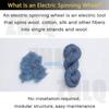 ZHLINGQ Electric Spinning Wheel, Yarn Ball Winder, with Foot Switch,120 g / 240 g Capacity Automatic Yarn Spinner 800 R/min Digital Display, for Blending Roving Braid Craft,A view 2