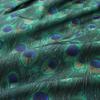 SELFBR Print Peacock Green Knit Spandex Fabric Elastic Material Swimsuit Textile 155cm Wide by Yard view 1
