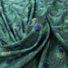 SELFBR Print Peacock Green Knit Spandex Fabric Elastic Material Swimsuit Textile 155cm Wide by Yard view 3