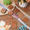 BENECREAT 24 Pcs Square Weaving Card, 1.85x1.85 Inch 5 Holes Loom Cards Handmade Weaving Tools for Loom Weaving Supplies Tablet Weaving Loom Weaving Supplies, Hole: 6mm view 4