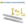 uxcell 20Set Copper Rivets and Burrs, 12x4x12mm and 12x4x19mm Solid Leather Copper Rivet Fastener with Punch Rivet Tool for Leather DIY Craft Supplies, Gold Tone view 3
