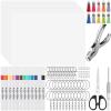 Flasoo 175 PCS Shrinky Plastic Sheets Kit, Including 20 Sheets Shrinky Art Paper, Acrylic Paint Markers, Tassels, Keychains, Hole Punch for Creative Crafts and Keychain Making view 1