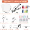 Flasoo 175 PCS Shrinky Plastic Sheets Kit, Including 20 Sheets Shrinky Art Paper, Acrylic Paint Markers, Tassels, Keychains, Hole Punch for Creative Crafts and Keychain Making view 2