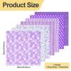 Magibeads 7 Pcs Fall Fabric for Sewing Purple Floral Fat Fabric Bundles Sewing Fabrics 10" Quilted Cotton Fabrics for Quilting Patchwork Handmade DIY Crafting Party Decor Scrapbooking Cloth view 4