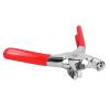 Eyelet Pliers Setter, Chrome Plated Carbon Steel with Plastic Dipping Handle, 6in Red, Includes 100Pcs Rivets for Complete Punching Tools Set view 3