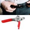 Eyelet Pliers Setter, Chrome Plated Carbon Steel with Plastic Dipping Handle, 6in Red, Includes 100Pcs Rivets for Complete Punching Tools Set view 4