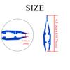 15 Pieces Blue Plastic Tweezers 4.3 Inch Craft Tweezers Forceps Thickened Plastic Sturdy Fine Motor Skill Learning for Perler Beads Jewelry Making Family Classroom School Tools Ckyleole view 2