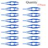 15 Pieces Blue Plastic Tweezers 4.3 Inch Craft Tweezers Forceps Thickened Plastic Sturdy Fine Motor Skill Learning for Perler Beads Jewelry Making Family Classroom School Tools Ckyleole view 4