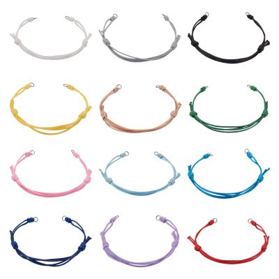 Bestewelry 24Pcs Braided Cord Bracelets Adjustable Waxed Polyester Braided Cord Bracelets 12 Colors Friendship Bracelet Making Set for Jewelry Making DIY Crafts Party Favor