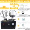 Dfdieratve 3 CFM Vacuum Investing Casting Machine 1/2 HP, 2L Lost Wax Cast Combination with a 9" Bell Jar for Jewelry Processing Factories and Artwork Manufacturers to Make high-densit Jewelry view 3
