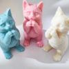 HYROOY Creative-3D Animal Candle Silicone Mold Standing Cat Scented Candle Christmas Halloween-Decor Home Ornaments view 3