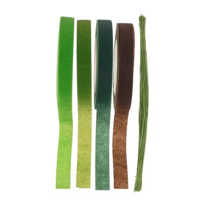 LIFKOME DIY Paper Vine Rose Material Kit with Floral Tape and Wire for Sturdy Stem Arrangements Includes Floral Wire Cutter Multiple Colors for Crafting and Commercial Flower Displays