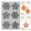 CHGCRAFT Artistic Flowers Clay Texture Mat Mandala Polymer Clay Molds DIY Clay Texture Tools for Clay Pottery Earring Jewelry Making Stamp Engraving Machines, Flower, 3.9x2.6inch view 1