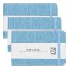 PATIKIL 5.5x3.5 Watercolor Sketchbook, 3Pcs 24 Sheet 300GSM/203lb Watercolor Paper Sketchbooks Acid Free Watercolor Journal Hardcover Artists Pads for Painting, Blue view 1