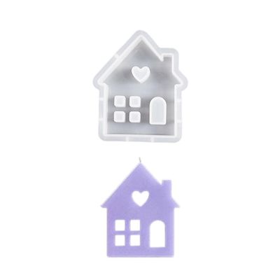 3D House Silicone Molds for Resin Heart House Shaped Candle Mold Scented Candle Making Cake Decorations Baking Tools