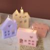 3D House Silicone Molds for Resin Heart House Shaped Candle Mold Scented Candle Making Cake Decorations Baking Tools view 4