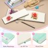 PATIKIL 5.5x3.5 Watercolor Sketchbook, 3Pcs 24 Sheet 300GSM/203lb Watercolor Paper Sketchbooks Acid Free Watercolor Journal Hardcover Artists Pads for Painting, Green view 3