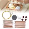 26PCS Interchangeable Knitting Needles Set, Aluminum Circular Knitting Needles Set with Case for Socks, Sweaters, Hats, Size from 3.0mm to 10mm for Beginner, DIY Crafts view 2
