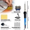 TXGJWRA Stained Glass Kit,Stained Glass Tool Kit with Mosaic Cutter, Oil Filled Pistol Grip Cutter, Running Pliers,Breaking & Grozer Pliers,Soldering Iron Kit,Tungsten Carbide Sc, view 2