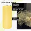 Yellow Cream Tulle Fabric Rolls 54 Inch by 40 Yards Tulle Bolt Spool for Wedding Decorations DIY Tutu Baby Shower Table Skirt Ceiling Decor Birthday Party Craft Supplies view 2