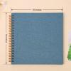 Scrapbook Photo Album 10x10 Inches 80 Pages Hardcover Kraft Paper Linen Cover Scrap Book Memory Book DIY Scrapbook Albums for Wedding Baby Boyfriend Travel Anniversary Family, Blue view 3