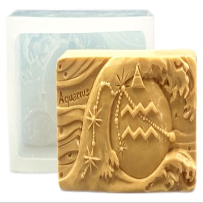 ARTCRAFTMOLDS Zodiac Silicone Mold for SOAP Making and Other Crafts (Aquarius)