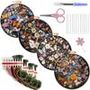 EUBUY Embroidery Kit for Beginners, Butterfly Flower Embroidery Kit Include Cloth Hoops Threads, Hand Craft Lover Gift view 1