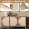 Cane Webbing Roll Natural Rattan Sheet, Pre-Woven Wicker Material Closed Mesh Cane Net, Rattan Fabric Roll for Rattan Dresser Chair Cabinet Basket Furniture Repair DIY Craft Projects(18" Wx 11.5ft L) view 2