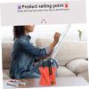 Beatifufu 2pcs Collapsible Brush Basin Wash Painting Brush Holder Durable Plastic with Compartment for Easy Cleaning for Artists and Students Orange and Purple view 3