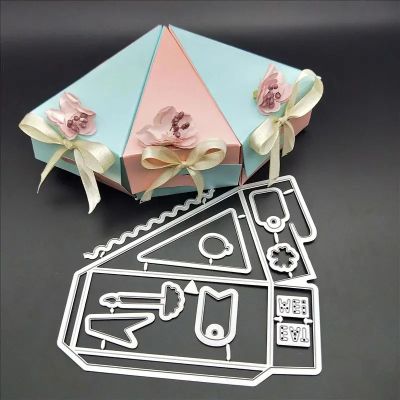 Die Cut for Crafts,15.5x14cm Candy Gift Wedding Box Metal Cutting Dies for Scrapbooking Embossing Decorative Crafts