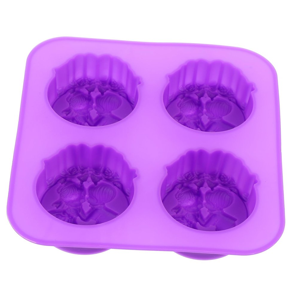 KALLORY DIY Silicone Angel Mold for Baking Handmade Soap Making Mousse Mould Holographic Chocolate Mold