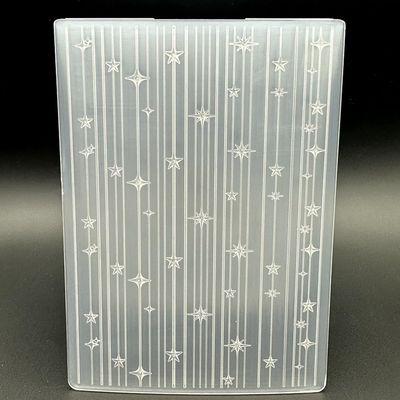 3D Plastic Embossing Folder Template Stereoscopic Stars Texture 5x7 Inch for Card Making DIY Scrapbooking Paper Crafting Handmade Crafts Scrapbooking Arts Supplies Scrapbook Decor