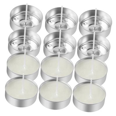 LIFKOME 150pcs Aluminum Tea Light Tins Candle Containers Perfect for Making and Decor