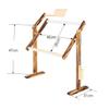 LALAFINA Adjustable Wooden Cross Stitch Stand Embroidery Hoop Stand for Frames Accessories view 2