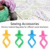 100pcs Colorful Silicone Bobbin Holder, Adjustable Design for Sewing Thread, Sturdy and Practical Sewing Accessory, Organize Spools Neatly, Fit Most Sewing Scenarios view 4