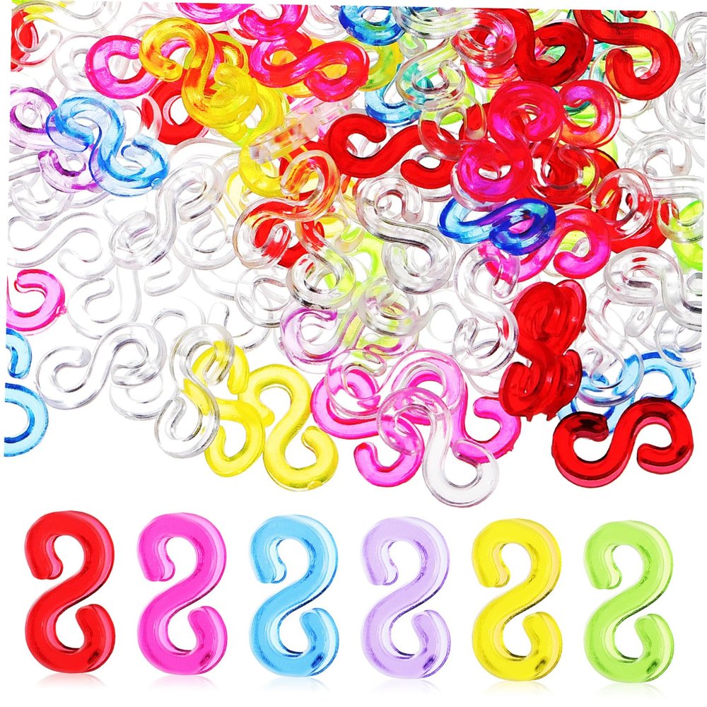 GANAZONO 40bags Rubber Band Bracelet Clips s Clips for Diy Crafting Includes Bands for Boys and Girls Creative Projects