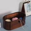 Wooden Crochet Bowls for Yarn, Oval Shaped Retro Yarn Skein Holder Crochet Organizer Knitting Bowl for Crocheting and Knitting Lovers view 4