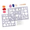 VILLCASE Felt Wool Poking Tool for Boys and Girls Needle Felting Starter Kit Felting Template Stencil DIY Craft Stencils for Boys and Girls view 1