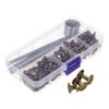 DEARMAMY 120sets Leather Rivets Metal Tubular for Crafts Bags Shoes Clothing Repair Decoration Portable Storage Box Easy Installation view 1