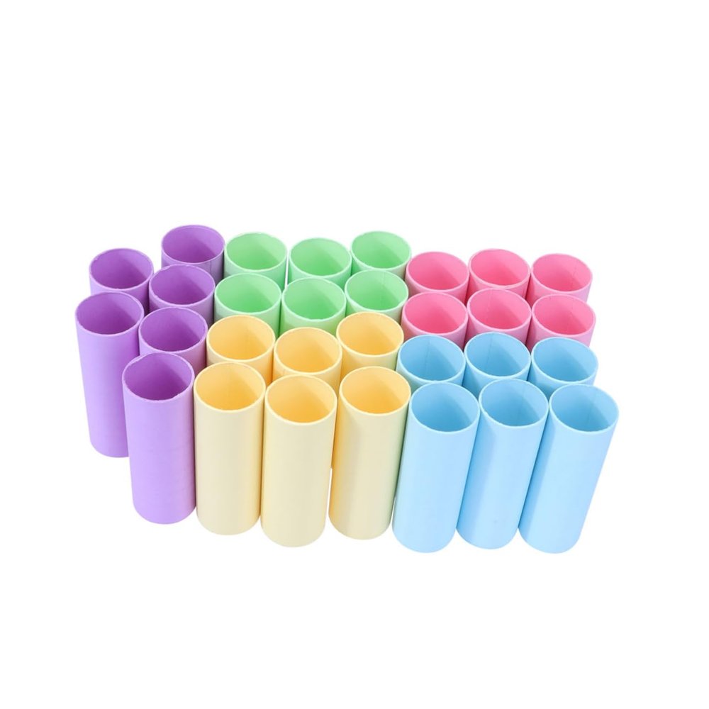 BRIGHTFUFU 20pcs Mixed Height Craft Tubes Kraft Paper Tubes for Art Storage Shipping Diameter
