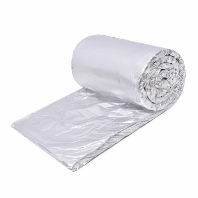 Ceramic Fiber Insulation Roll - High Density Heat Resistant Blanket For Wood Stove, Fireplace, Pellet Stove, Chimney (1260C) 24" Wide With Aluminum Foil O(Size:283"x24",Color:0.8in Double-Sided Foil)