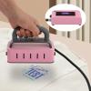 300W Heat Press Machine for Caps, T-Shirts and Bag, 2-in-1 Portable Hot Label Baking Machine-Temperature & Time Control, Hat Press Heat Machine for DIY Custom Hats, Apparel (Light Pink) view 4